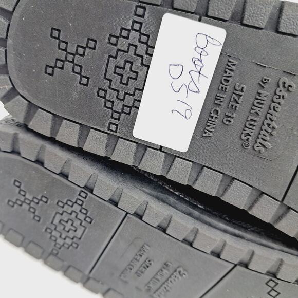 Essential Muk Luks Alyx Black Ebony Faux Suede/Fur waterproof Booties 10 - Picture 11 of 11